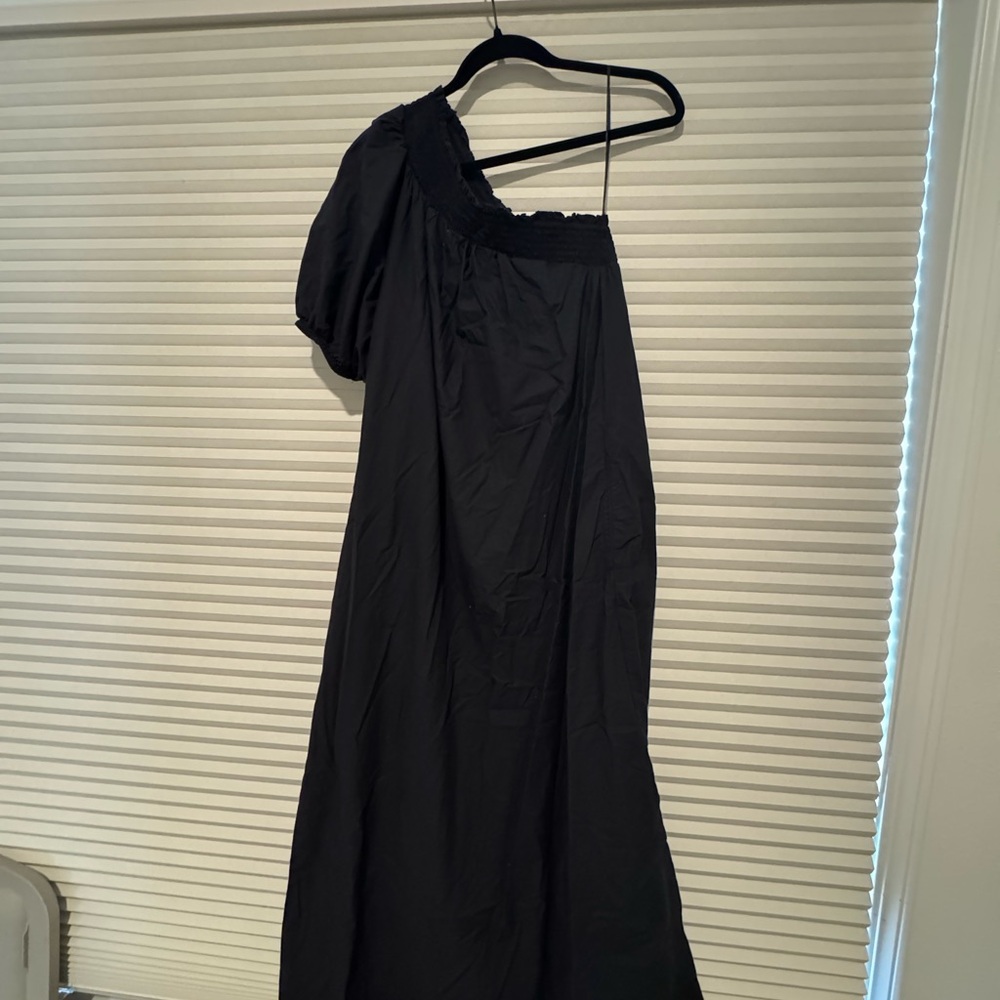 Anthropologie Black One-Shoulder Dress